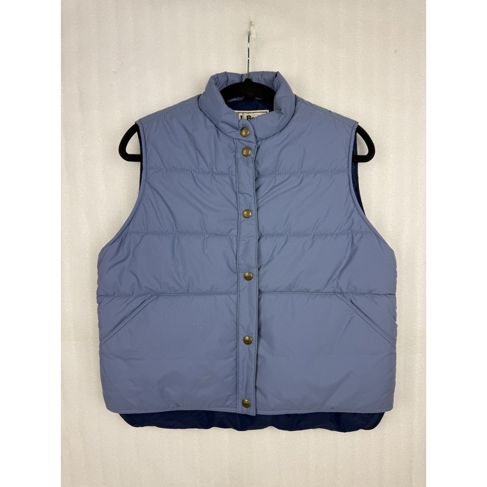 Vintage LL Bean Down Puffer Vest Periwinkle Blue  Polyester Gorpcore Women Sz. M